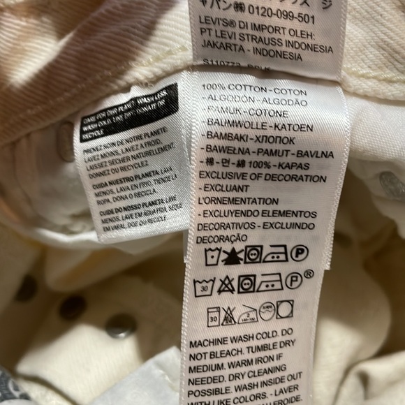 Levi’s cream jeans butterflies w24 L28 - Picture 12 of 16